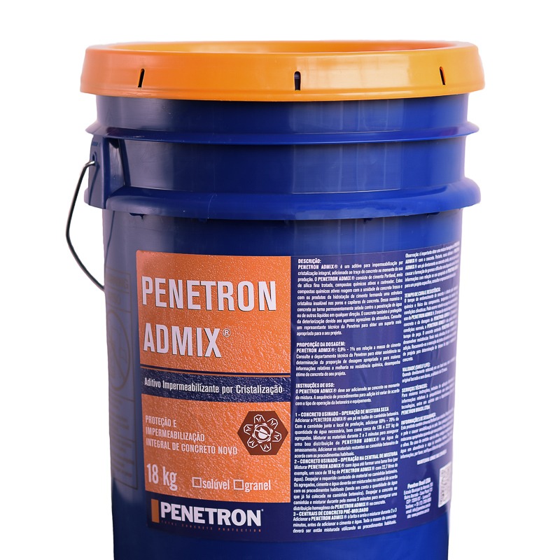 PENETRON ADMIX COM RASTREADOR SOLUVEL BALDE 18 KG